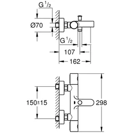 Grohe Precision Get Thermostat-Wannenbatterie DN 15