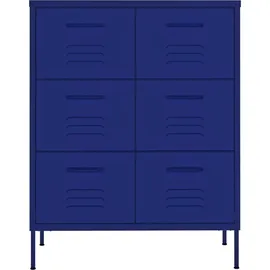 vidaXL Schubladenschrank 80 x 101,5 x 35 cm Marineblau