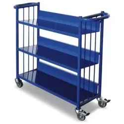 VARIOfit Ordnerwagen, Tragl. 150kg, 3 Etage(n), geneigte Blechböden, RAL5010