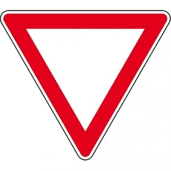 Verkehrszeichen Vorfahrt gewähren!, Nr.205, Aluminium RA1, reflektierend, SL 630mm