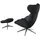 flexlux Relaxsessel FLEXLUX Leder 90 x 107 x 89 cm schwarz mit Kopfteil
