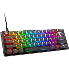 Ducky One 3 Aura Black Mini Gaming Tastatur, RGB LED - MX-Silent-Red (US) (Eng. Int., Kabelgebunden), Tastatur, Schwarz