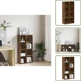 Bücherregal/sideboard Räuchereiche 66×30×130 Cm Holzwerkstoff - Buche Regal - Bücherstand - Holzmöbel - Regal - Sideboard