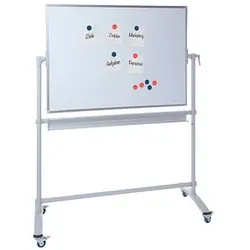 DAHLE Mobiles Whiteboard 96181 Basic 180,0 x 120,0 cm weiß lackierter Stahl