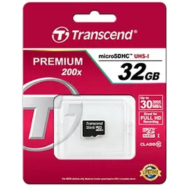 Transcend microSDHC Class 10 + SD-Adapter 32 GB