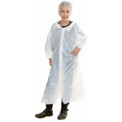 HYGOSTAR® Besucherkittel Polyethylen, weiß 27325 , 1 Packung = 10 Stück, Länge: 90 cm