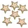 Oblique Unique Stern 6er Set glitzernd