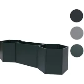 Mendler 3er-Set Hochbeet HWC-P64 77 x 286 x 88 cm Grün