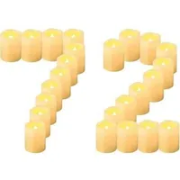 72 Flackernde, Flammenlose Led-teelichter, Batteriebetrieben, Elektrische Teelichter, Kleine Kerzen Für Geburtstag, Hochzeit, Halloween Und Weihnachtsdekoration