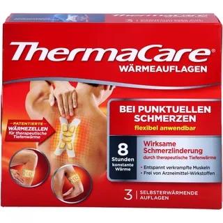 ThermaCare bei punktuellen Schmerzen, 3 Stück, kleines ThermaCare Wärmepflaster zur flexiblen Anwendung, Originalware von Angelini Pharma Deutschland