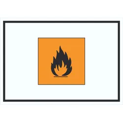Schild Gefahrensymbol Entzündbar Symbol Brand Flamme A1 (594x841mm)