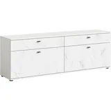 INOSIGN Lowboard INOSIGN "CALCOLO, Breite 180cm, 2 Schubkästen, 2 Klappen, 2 Fächer", weiß, B:180cm H:62cm T:40cm, FSC-zertifizierter Holzwerkstoff, MDF, Sideboards, Lowboard, TV-Möbel, TV-Schrank, TV-Lowboard, Mediaboard, Wohnmöbel