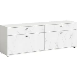 INOSIGN Lowboard INOSIGN "CALCOLO, Breite 180cm, 2 Schubkästen, 2 Klappen, 2 Fächer", weiß, B:180cm H:62cm T:40cm, FSC-zertifizierter Holzwerkstoff, MDF, Sideboards, Lowboard, TV-Möbel, TV-Schrank, TV-Lowboard, Mediaboard, Wohnmöbel