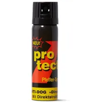 Pfefferspray PROTECT Anti-Dog Direktstrahl/Breitstrahl 15ml 40ml 50ml 63ml Tierabwehrspray zur Selbstverteidigung Reizstoffspray in verschiedenen Sprühvarianten (63ml Direktstrahl)