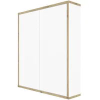 WELLTIME Hängeschrank "Morena", weiß mit artisan eiche, B:60cm H:70cm T:15cm, ABS-Kunststoff, Holzwerkstoff, Schränke, Hängeschrank