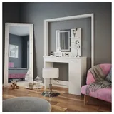 Vicco Schminktisch Julia Weiß 90 cm mit LED-Spiegel und Hocker