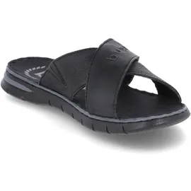Bugatti man Herren Slipper, Männer Slipper, Mokassins,Freizeit,Slip-ons,freitzeitschuhe,offener einschlupf,maennlich,Men's,Black (1000),42 EU/EU UK - 42