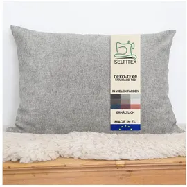 Selfitex Kissenbezug Modisches Couchkissen 60 x 80 cm Grau