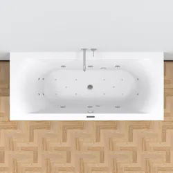 Riho Lima 180 x 80 cm Easypool 3.1 mit elektronischer Bedienung, B052004005, Whirlpools, weiß/chrom