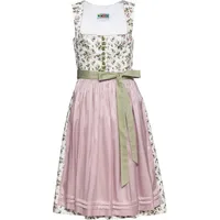 Berwin & Wolff Dirndl Midi-Dirndl rosa|weiß