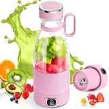 Tragbarer Mixer, 350 ml Mixer Smoothie Maker mit Intelligentem LED-Display, Wiederaufladbarer USB Mixer für Fitness, Reisen und Arbeit