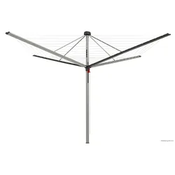 BERLINLODGE Wäschespinne Vento  8 Leinenreihen Aluminium Anthrazit Hx⌀ 205x290cm Wäscheständer Wäscheleine Wäschetrockner