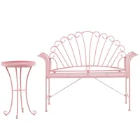 Beliani Bistro Set 3-tlg. Rosa