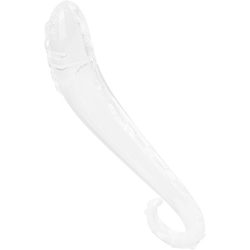 Strukturierter Glasdildo, 16 cm, transparent