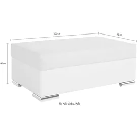 Collection AB Hocker John 100 x 40 x 70 cm Schwarz/Grau