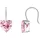 Thomas Sabo Ohrhänger H2288-051-9 pinkfarbenes Zirkonia-Herz 925 Sterlingsilber