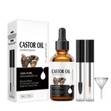 RizinusöL,100% Rein Castor Oil Organic,Augenbrauen Serum,HaaröL,Wimpernserum,Haarwachstum Beschleunigen,Lash Lifting Set,50ml