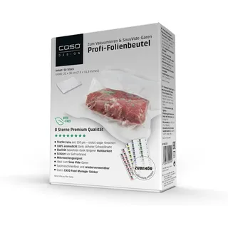 CASO 8 Sterne Profi- Folienbeutel 20X30 Cm / 50 Beutel, Vakuumierbeutel Für Alle
