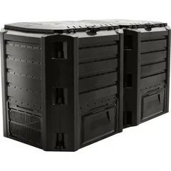 Prosperplast Doppelkomposter Compogreen 800 L schwarz - Schwarz