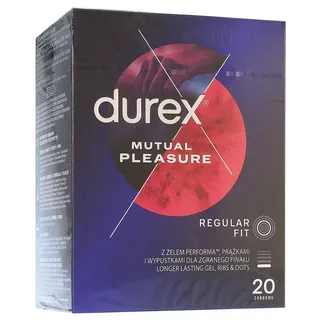 DUREX Kondome Mutual Pleasure Kondome mit Tabs mit Å1⁄4el Performa 20pcs.