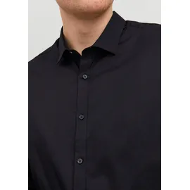 JACK & JONES Blacardiff Plus Size Langarmhemd Black / Fit Loose Fit 5XL