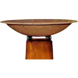 Rostikal Metall Rost Deko Säule 113 cm mit Blumenschale Ø 50 cm Gartendeko Vintage