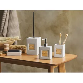 Beliani Kourou Badaccessoires Set 4-teilig Beige