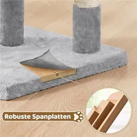 Yaheetech Kleiner Kratzbaum 60 cm Hellgrau