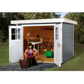 Weka Gartenhaus 179 2,41 x 2,35 m grau