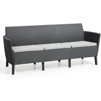 KETER 17209039 ALLIBERT GARTENSOFA POLYRATTAN-SOFA SALEMO - 3ER GRAPHIT