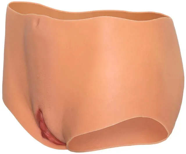HIDDEN DESIRE - ALTER EGO OFFENER VAGINA- UND ARSCH-SLIP MIT MITTLERER TAILLE, HAUTFARBE