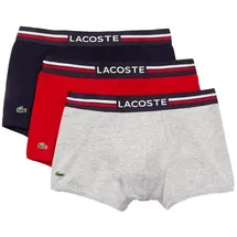 Lacoste Iconic Trunks navy blue/grey chine/red XL 3er Pack