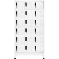 VidaXL Schließfachschrank Weiß 90x40x180 cm Stahl