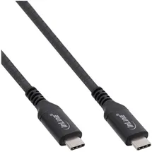 InLine USB4 Kabel, USB-C Stecker/Stecker, 8K60Hz, schwarz, 0,5m