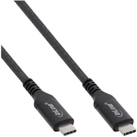 InLine USB4 Kabel, USB-C Stecker/Stecker, 8K60Hz, schwarz, 0,5m