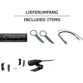 JUST SOUND best choice for caraudio Autoradio Einbaupaket Kenwood KMM-BT209 für Audi TT 8N Concert Bluetooth USB Telefonieren