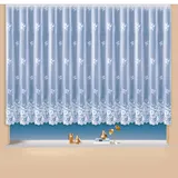 WECKBRODT Gardine WECKBRODT "Verona" Gr. 1, weiß, B:300cm H:100cm, Jacquard, Polyester, Gardinen, Gardine, Jacquard, strukturiert, Allover,floral,halbtransparent,Bordüre,, Store