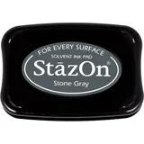 Tsukineko StazOn Stempelkissen, Dunkelgrau, Synthetic Material, grau, 9.7 x 6.6 x 1.8 cm
