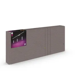 Philips Perifo 3-flg. LED 172 cm weiß Metall