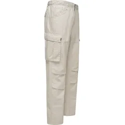 Cargohose RAGWEAR "Merly Long Linen", Herren, Gr. 30, Normalgrößen, weiß (bone), Material: 65% Baumwolle, 35% Leinen, sportlich, bequem lang, Hosen Cargohose Stoffhose Baumwollhose, Lange luftige Herren Hose mit vielen Taschen